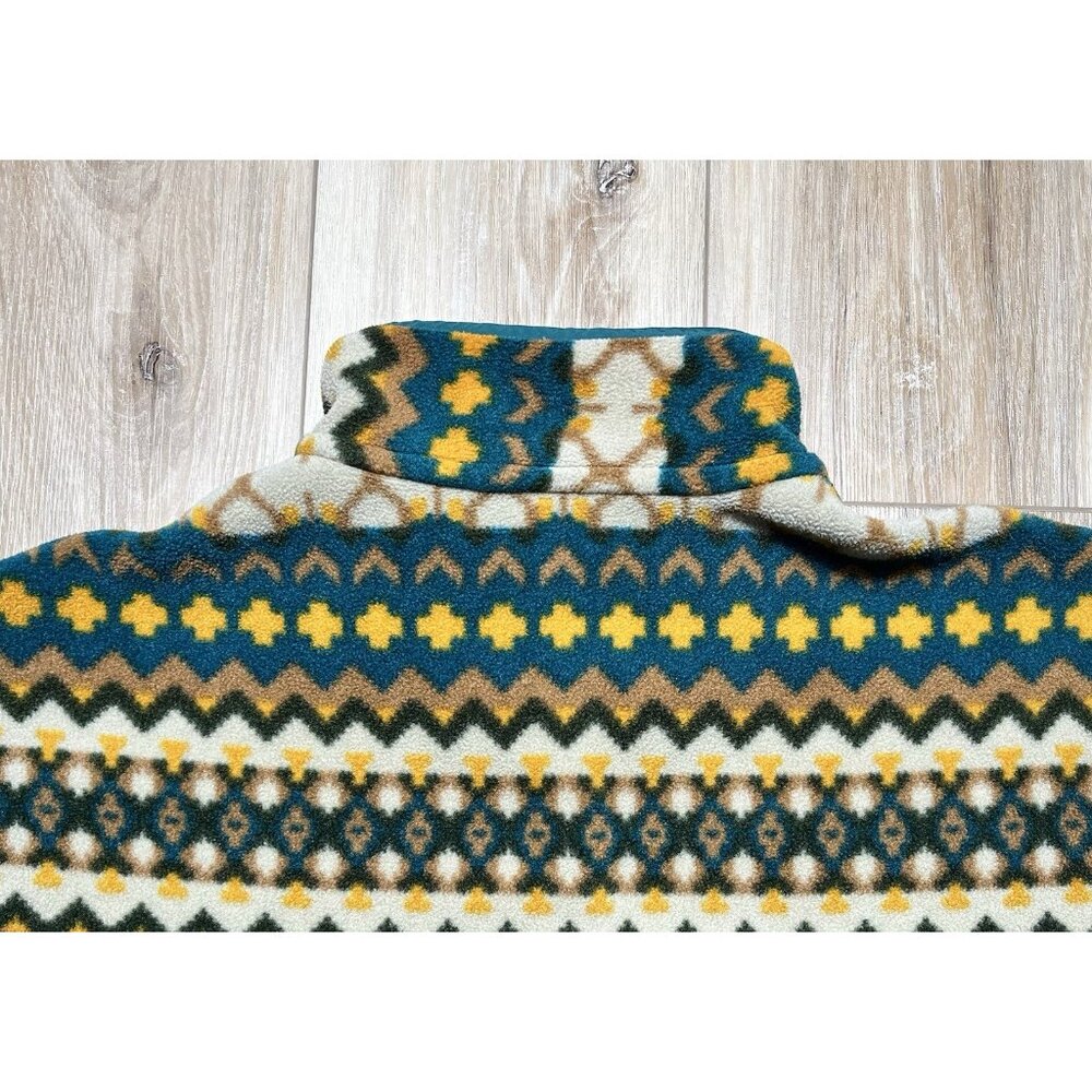 Patagonia Synchilla Cliff Arbor Green Geometric Snap T Fleece Pullover -Men’s XL - Picture 10 of 16